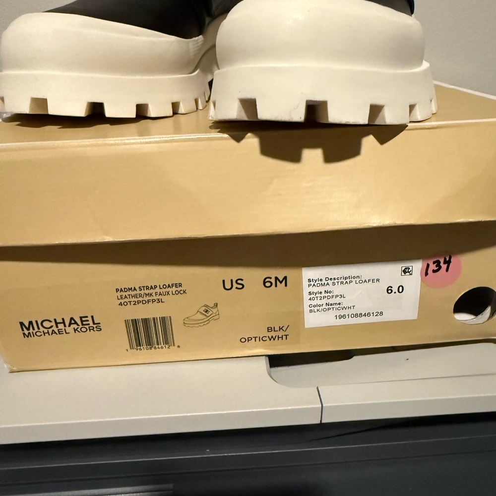 Michael Kors Black and White Loafers - Picture 4 of 9